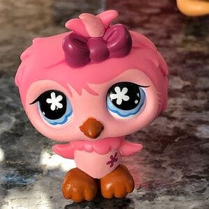Hasbro Littlest Pet Shop (LPS) pink barn owl #496